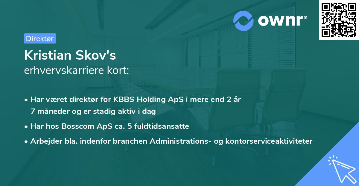 Kristian Skov's erhvervskarriere kort
