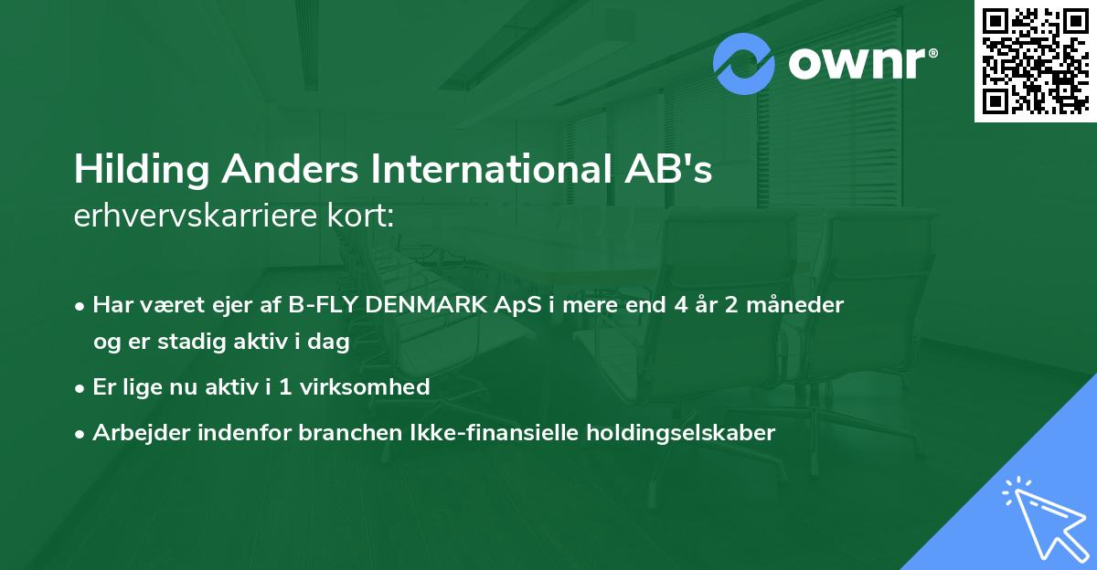 Hilding Anders International AB's erhvervskarriere kort