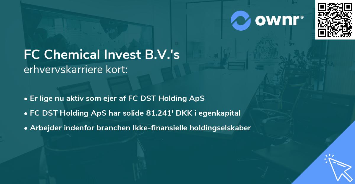 FC Chemical Invest B.V.'s erhvervskarriere kort