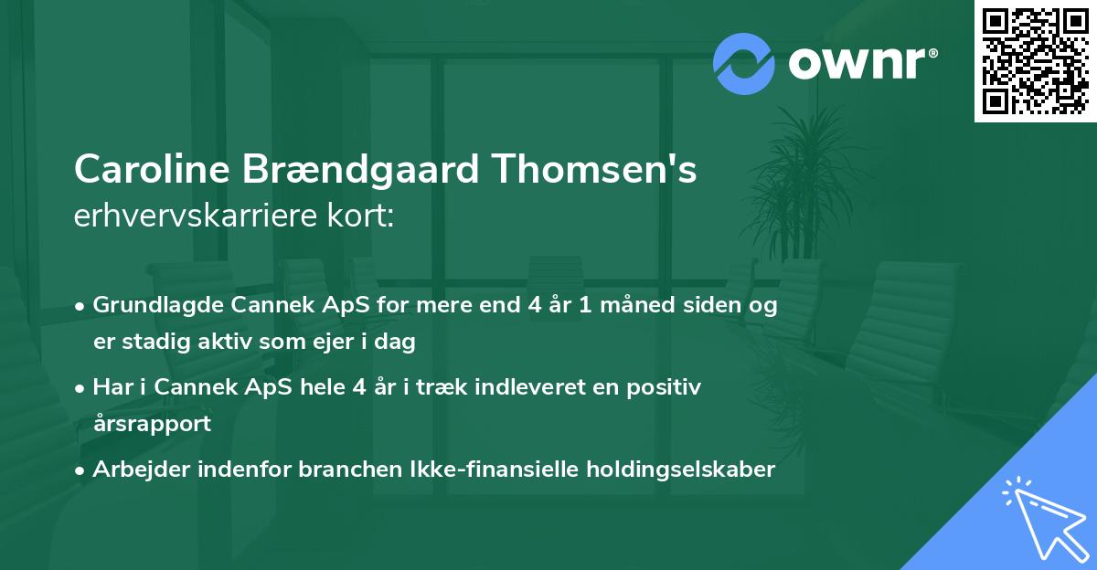 Caroline Brændgaard Thomsen's erhvervskarriere kort