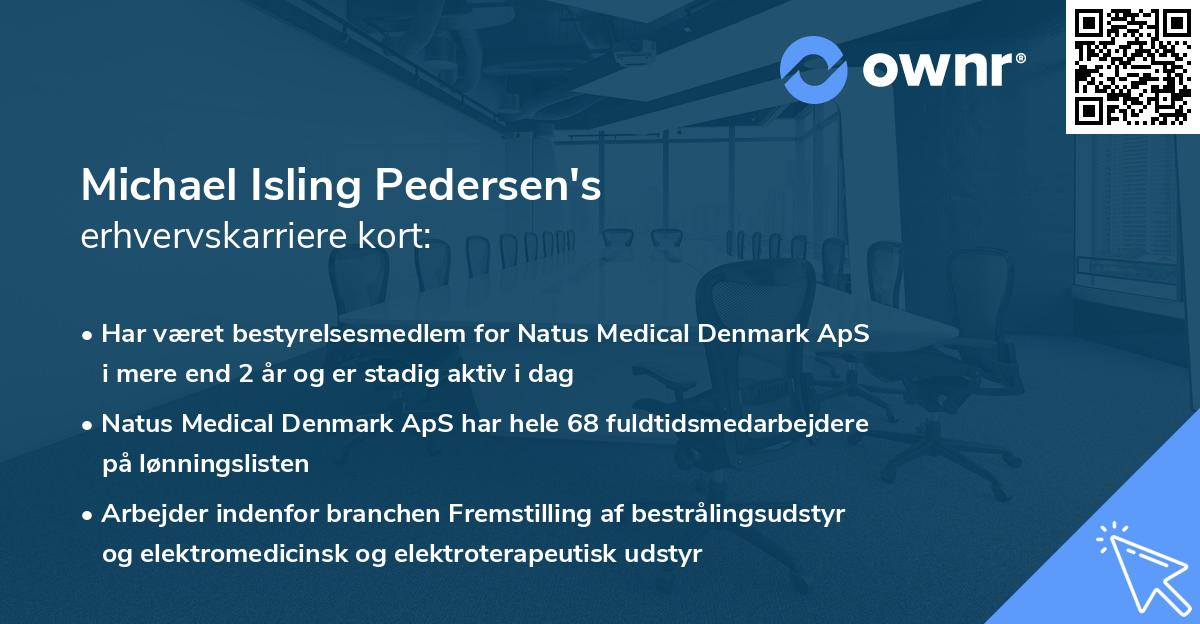 Michael Isling Pedersen's erhvervskarriere kort