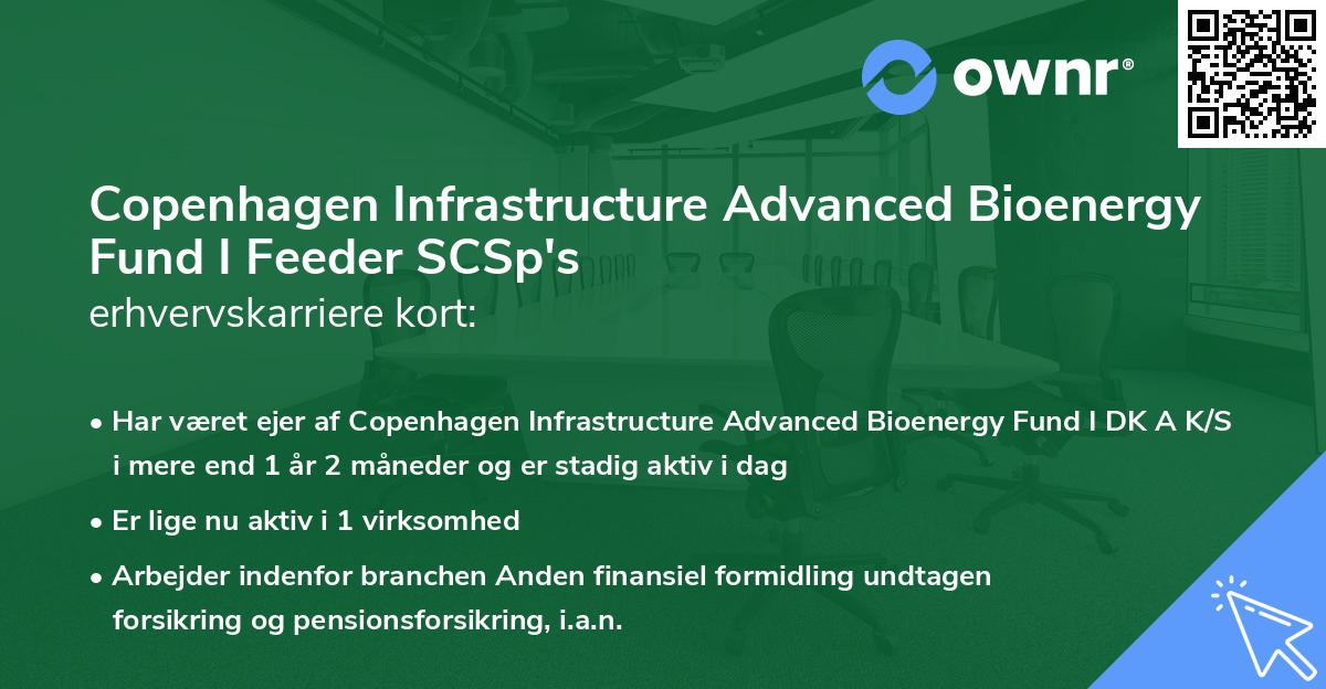 Copenhagen Infrastructure Advanced Bioenergy Fund I Feeder SCSp's erhvervskarriere kort