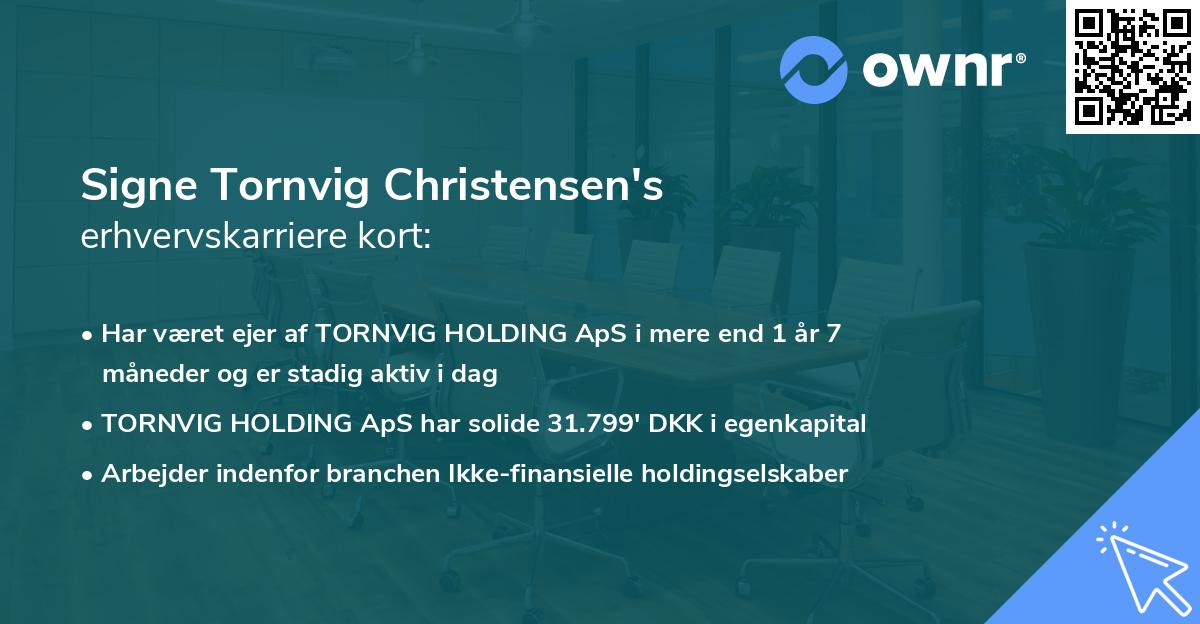 Signe Tornvig Christensen's erhvervskarriere kort