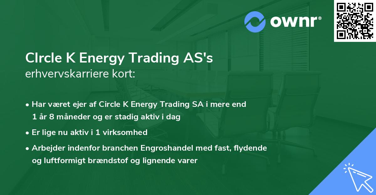 CIrcle K Energy Trading AS's erhvervskarriere kort