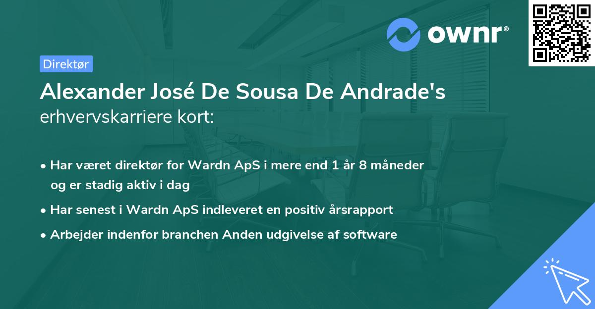 Alexander José De Sousa De Andrade's erhvervskarriere kort