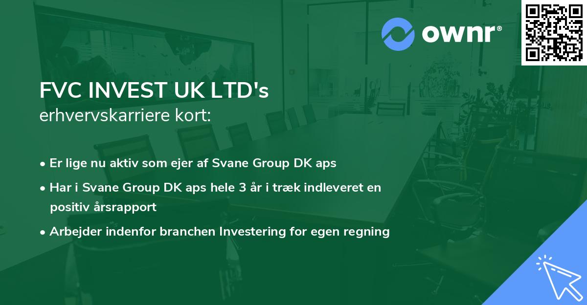 FVC INVEST UK LTD's erhvervskarriere kort