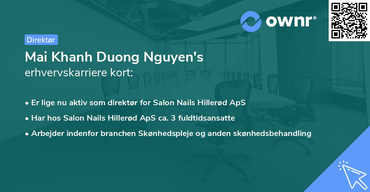 Mai Khanh Duong Nguyen's erhvervskarriere kort