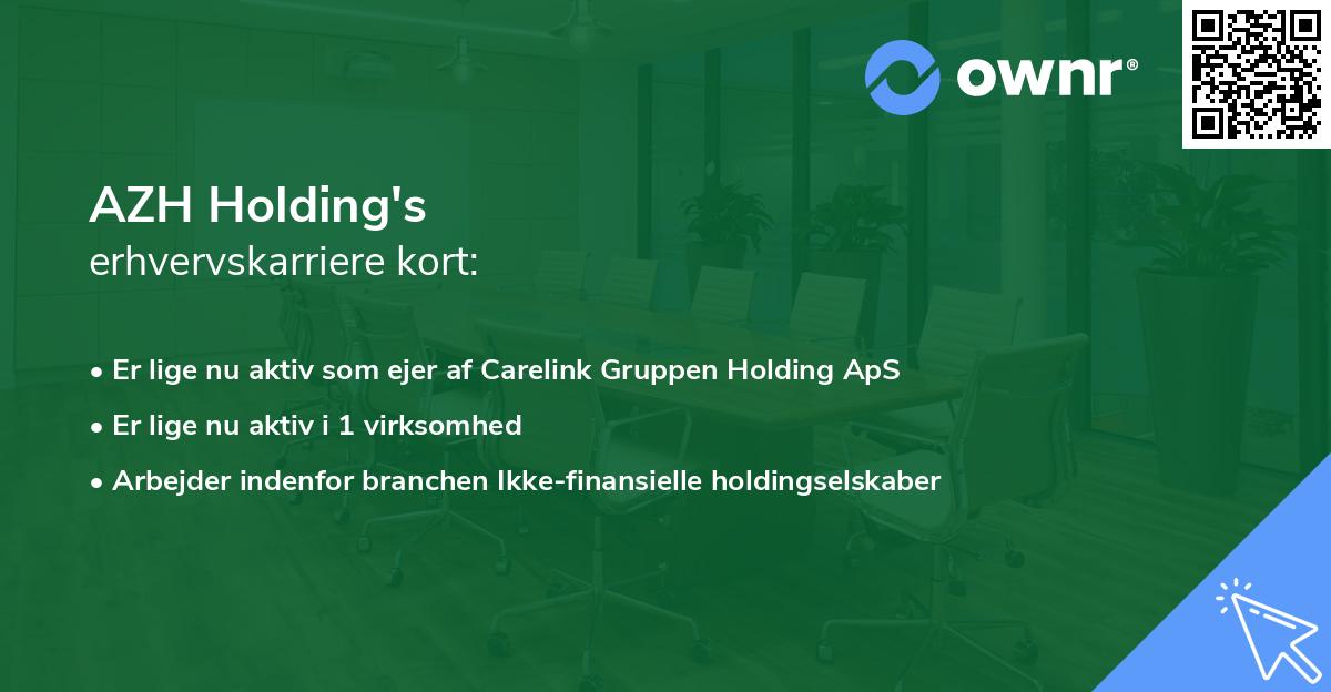 AZH Holding's erhvervskarriere kort