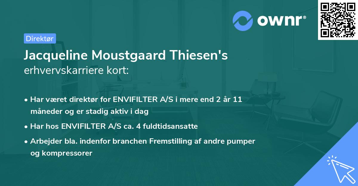 Jacqueline Moustgaard Thiesen's erhvervskarriere kort