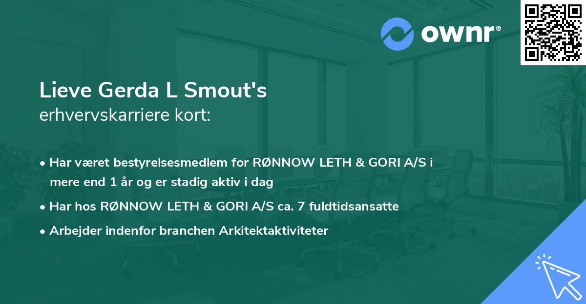 Lieve Gerda L Smout's erhvervskarriere kort