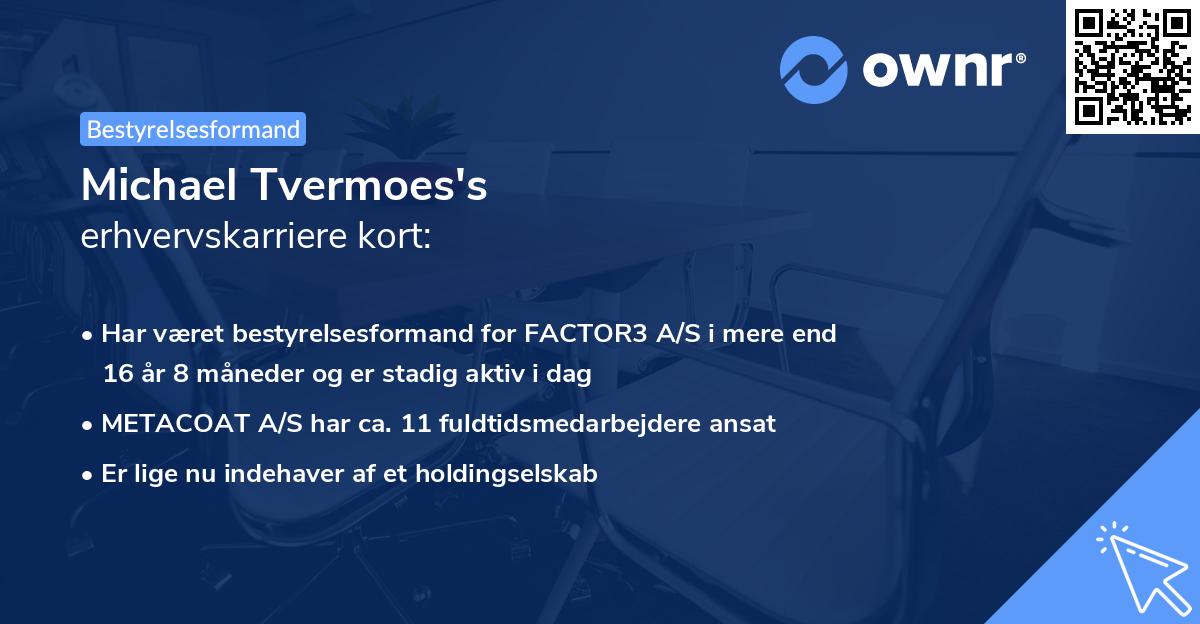 Michael Tvermoes's erhvervskarriere kort