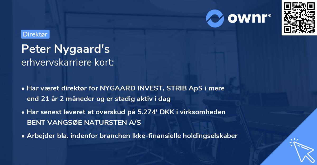 Peter Nygaard's erhvervskarriere kort