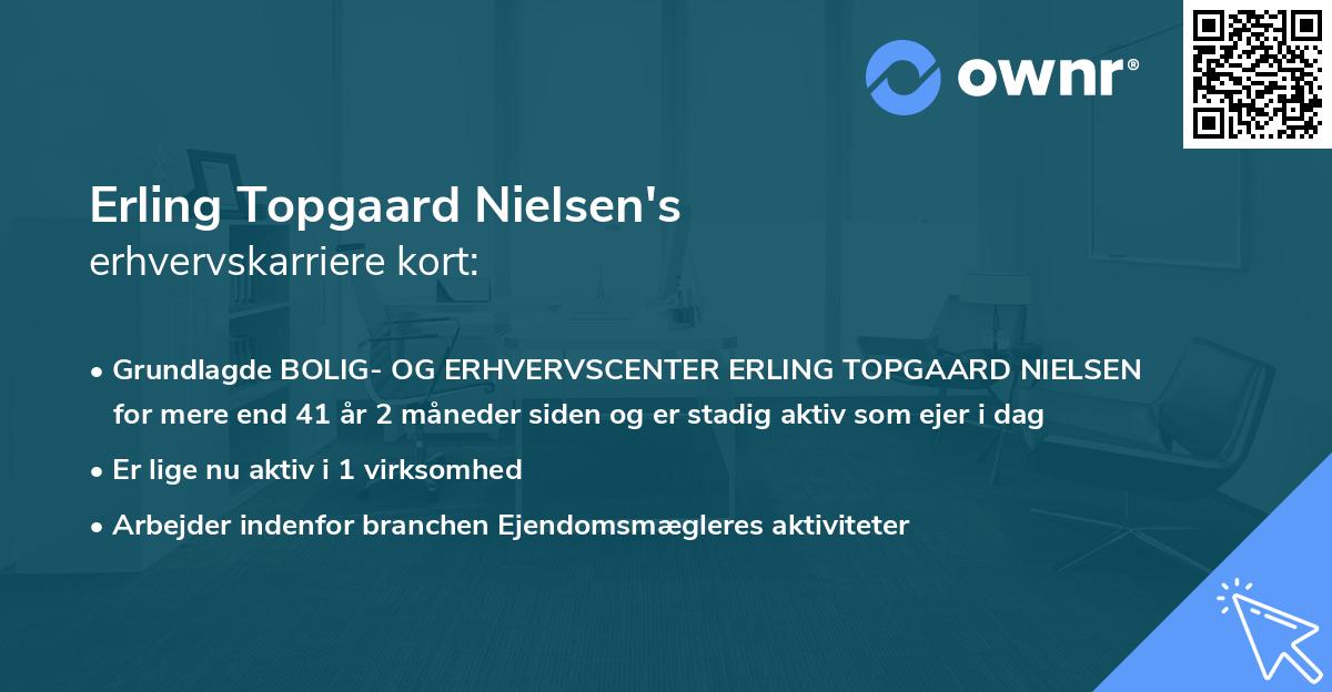 Erling Topgaard Nielsen's erhvervskarriere kort