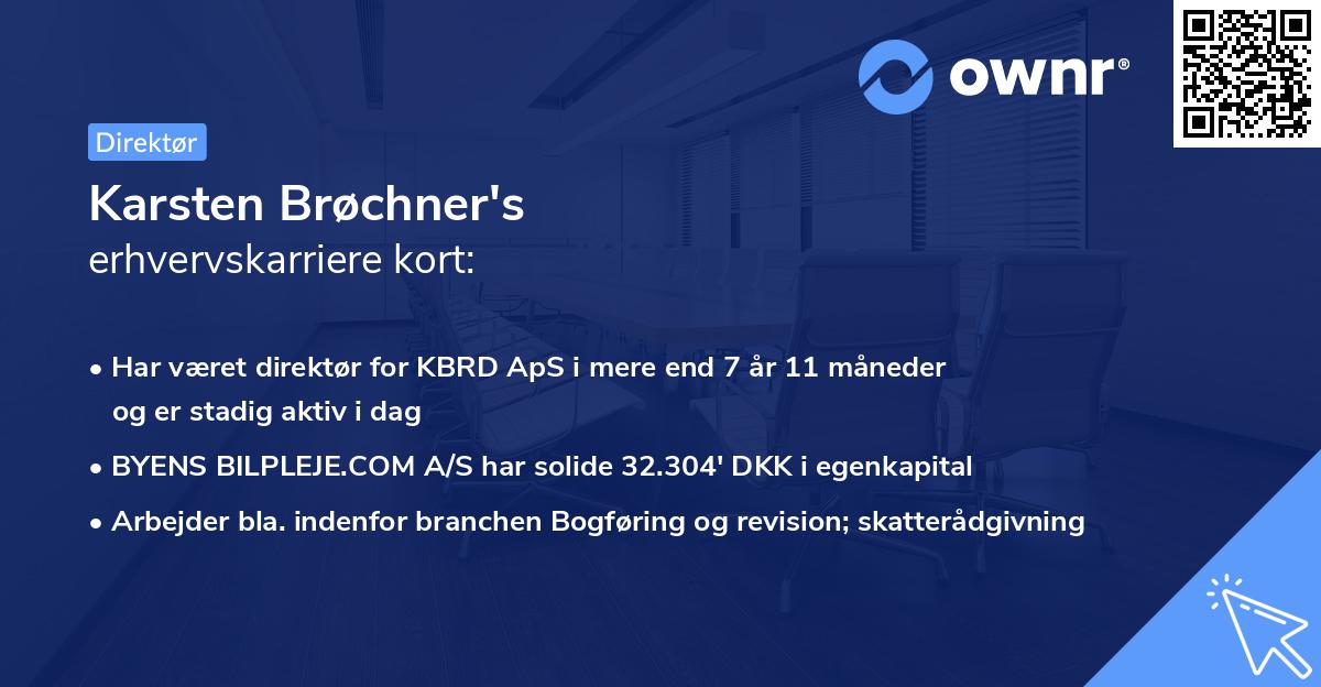 Karsten Brøchner's erhvervskarriere kort