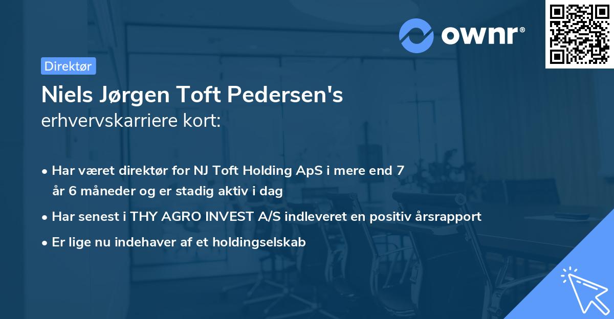 Niels Jørgen Toft Pedersen's erhvervskarriere kort