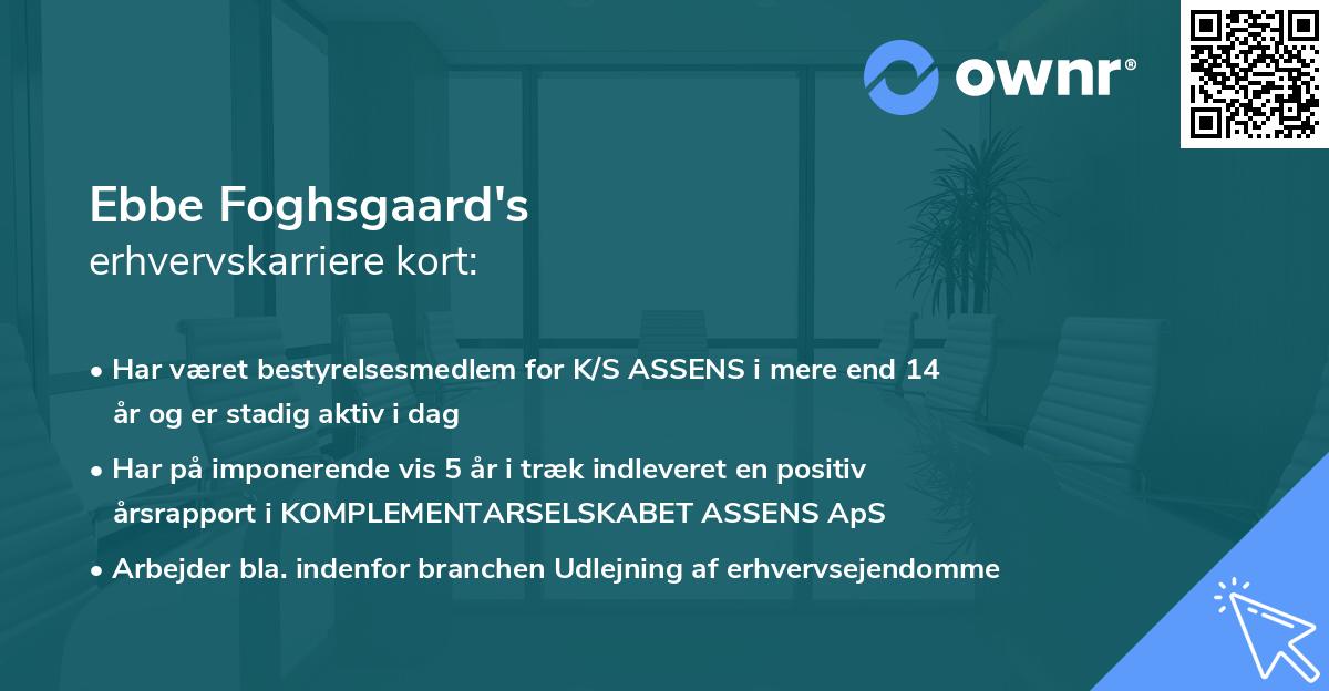 Ebbe Foghsgaard's erhvervskarriere kort