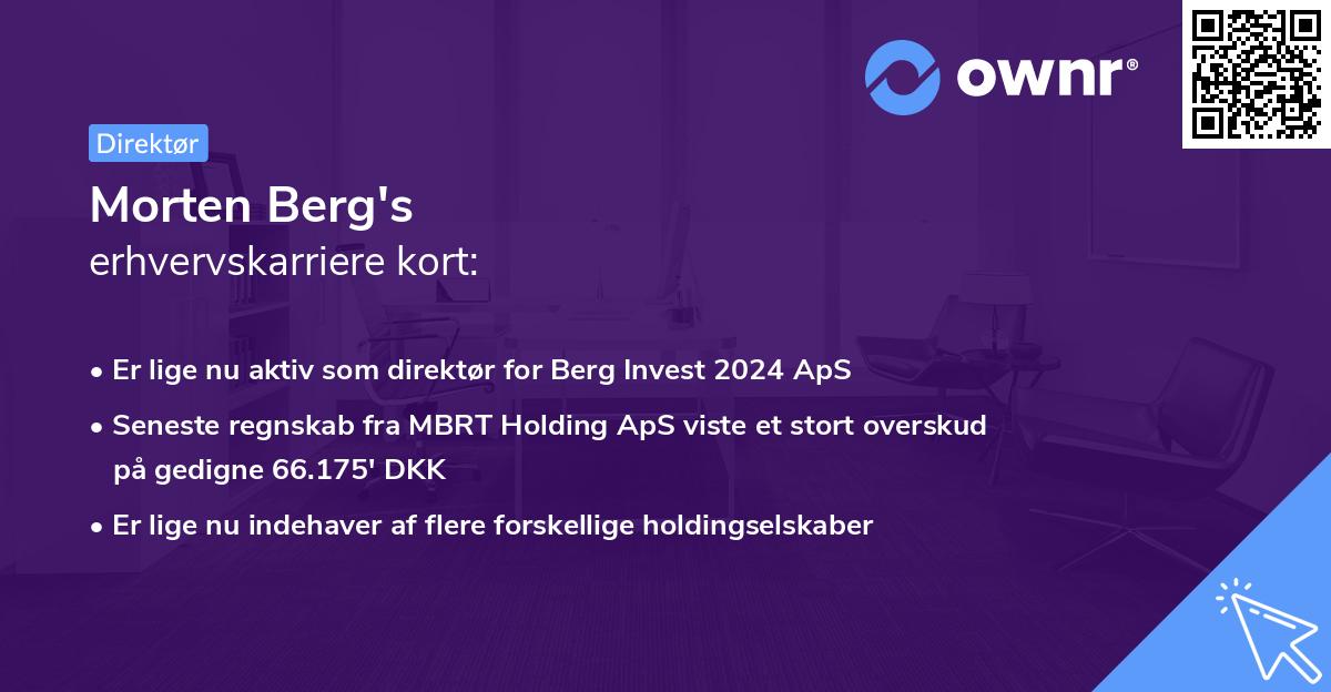 Morten Berg's erhvervskarriere kort