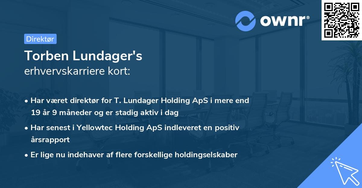 Torben Lundager's erhvervskarriere kort