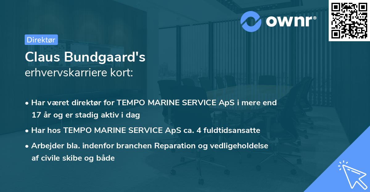 Claus Bundgaard's erhvervskarriere kort