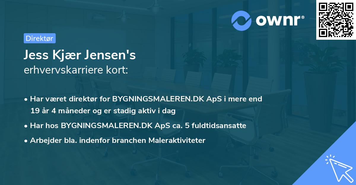 Jess Kjær Jensen's erhvervskarriere kort