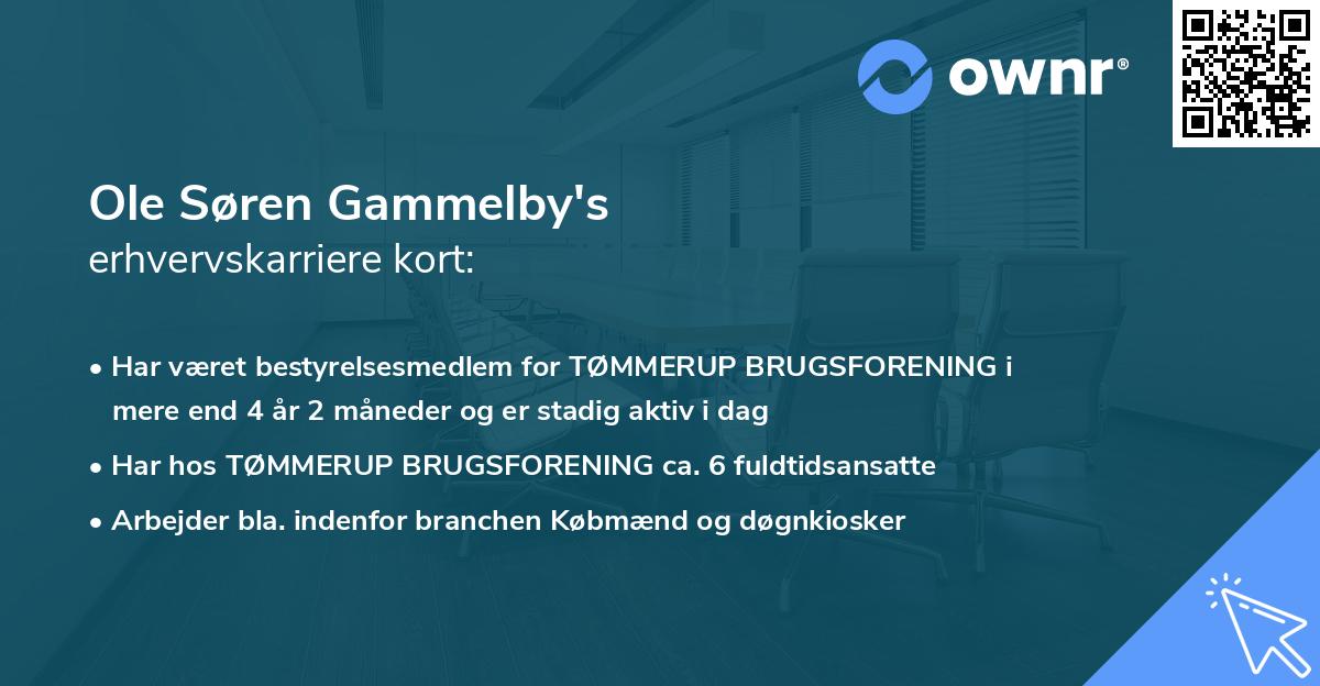 Ole Søren Gammelby's erhvervskarriere kort