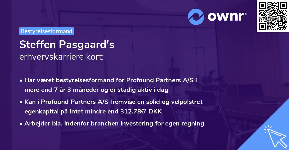 Steffen Pasgaard's erhvervskarriere kort