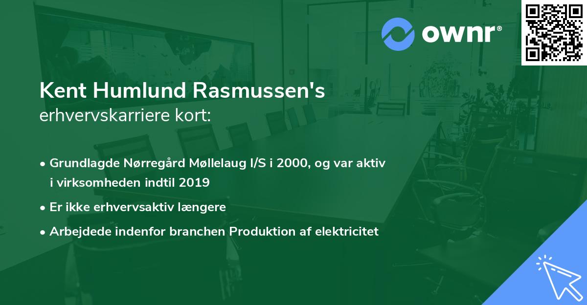 Kent Humlund Rasmussen's erhvervskarriere kort