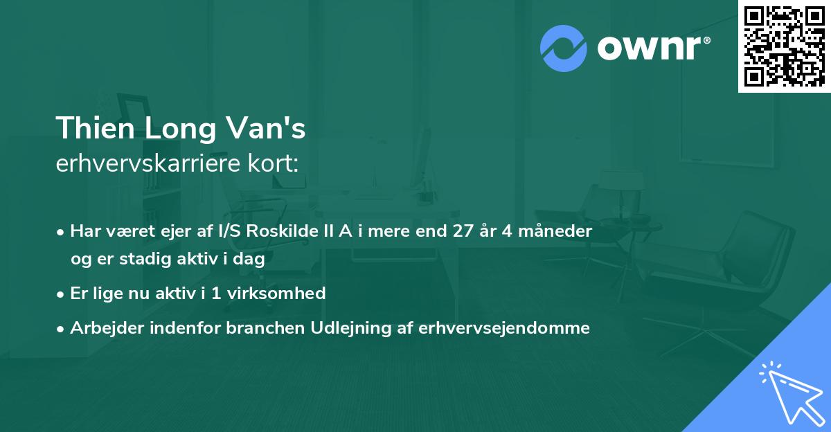 Thien Long Van's erhvervskarriere kort