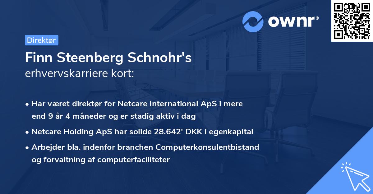Finn Steenberg Schnohr's erhvervskarriere kort