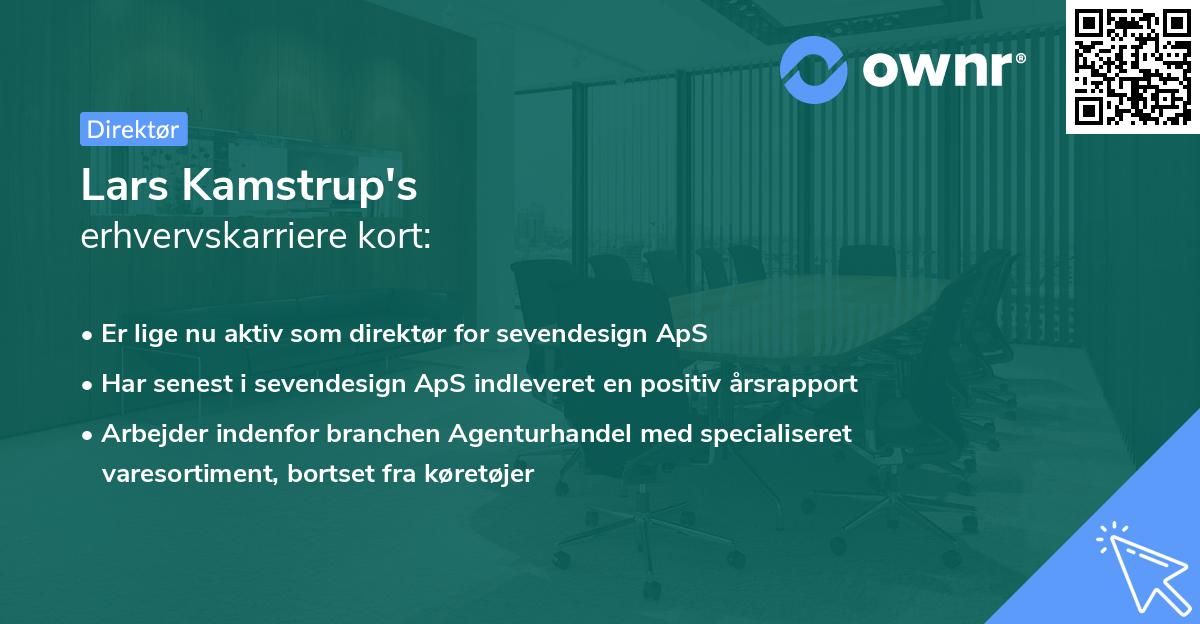 Lars Kamstrup's erhvervskarriere kort