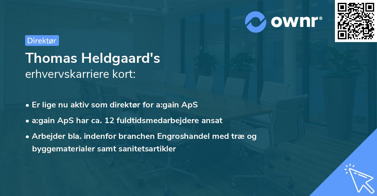 Thomas Heldgaard's erhvervskarriere kort