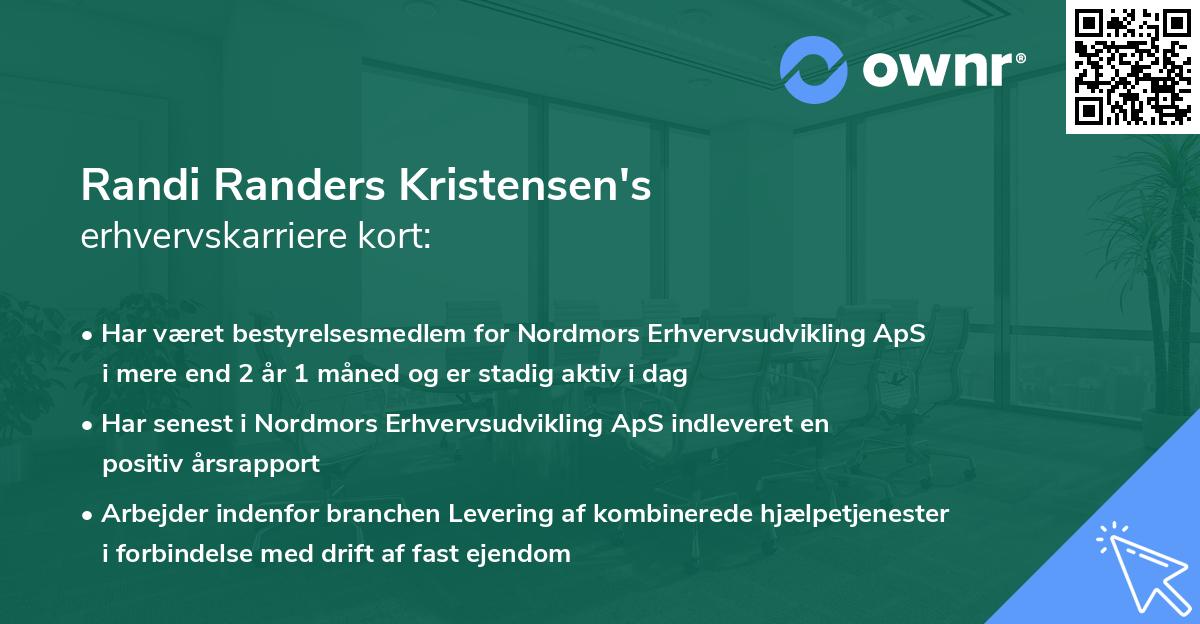 Randi Randers Kristensen's erhvervskarriere kort