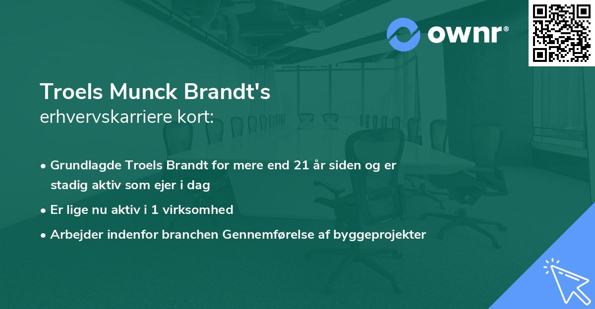 Troels Munck Brandt's erhvervskarriere kort