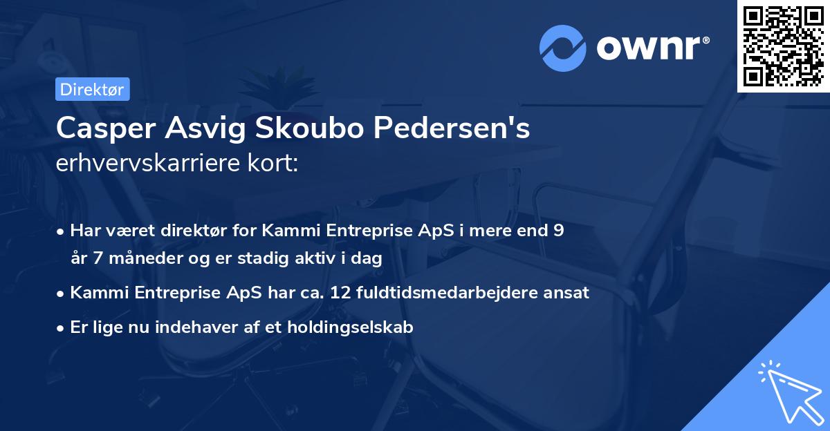 Casper Asvig Skoubo Pedersen's erhvervskarriere kort