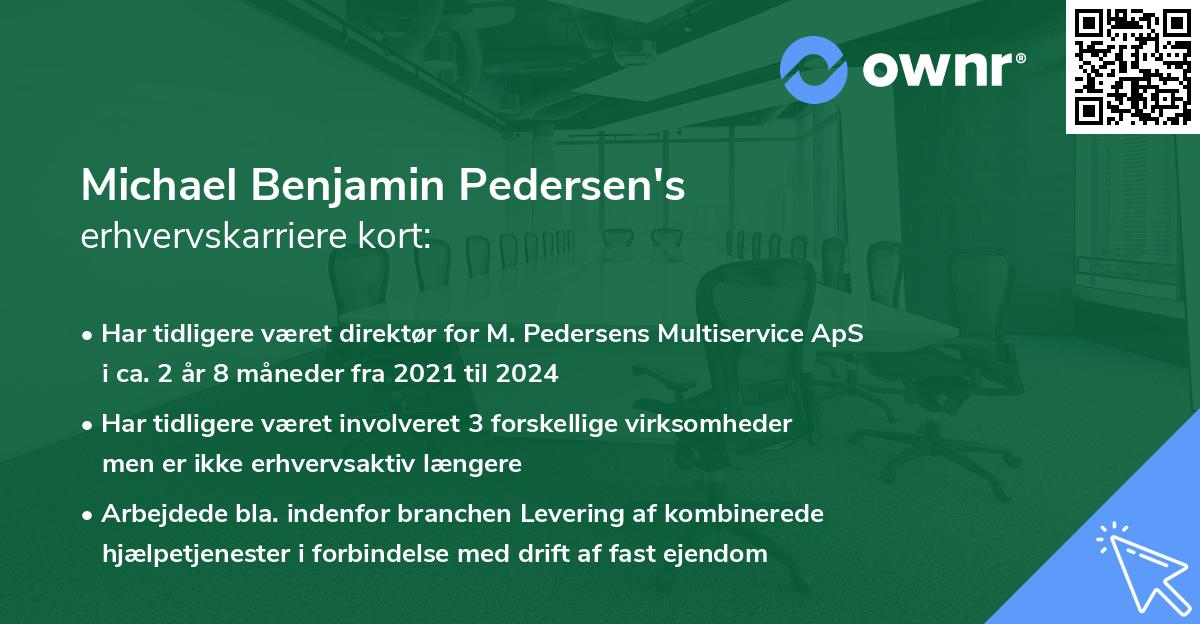 Michael Benjamin Pedersen's erhvervskarriere kort