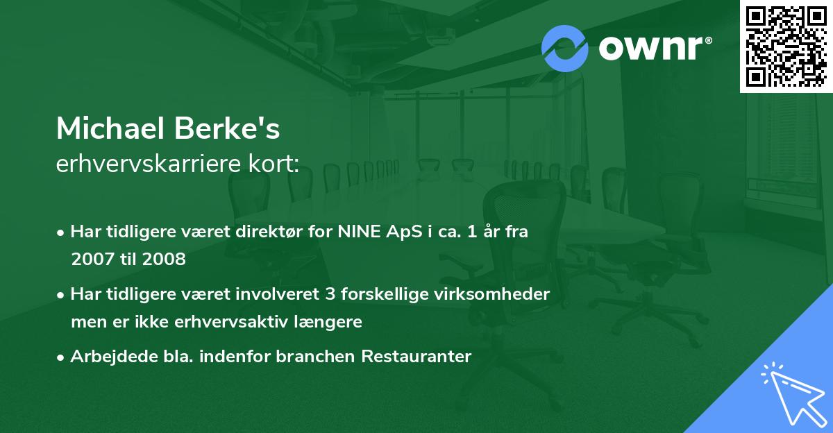 Michael Berke's erhvervskarriere kort