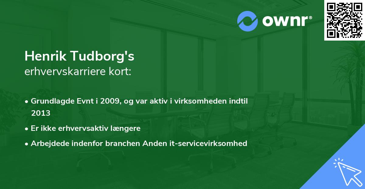 Henrik Tudborg's erhvervskarriere kort