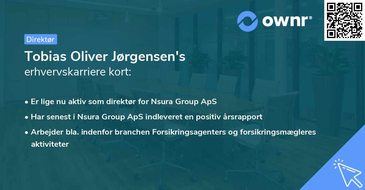 Tobias Oliver Jørgensen's erhvervskarriere kort