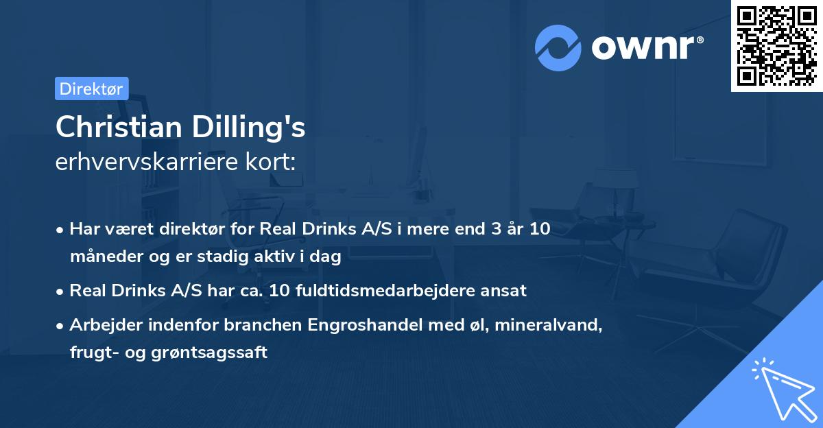 Christian Dilling's erhvervskarriere kort