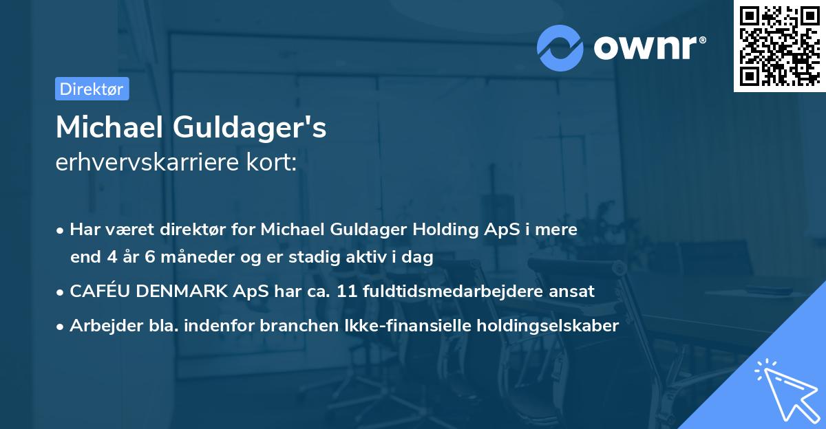 Michael Guldager's erhvervskarriere kort