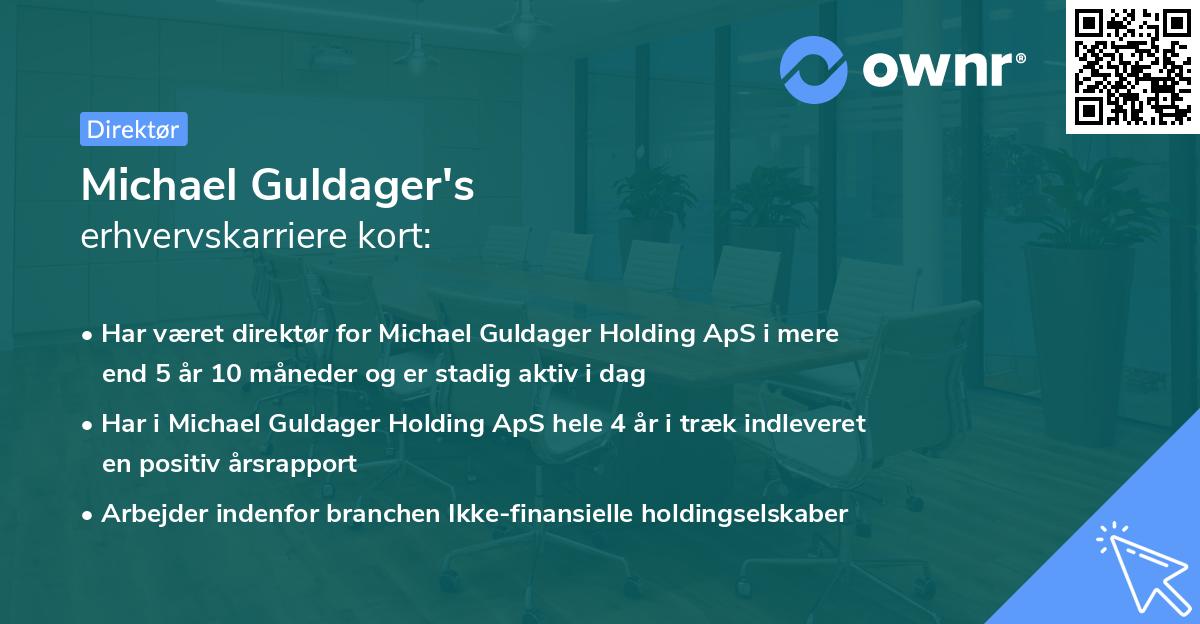Michael Guldager's erhvervskarriere kort