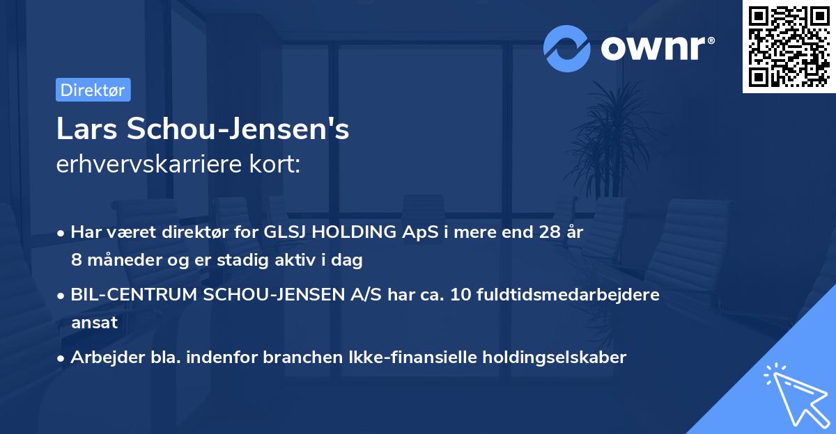Lars Schou-Jensen's erhvervskarriere kort