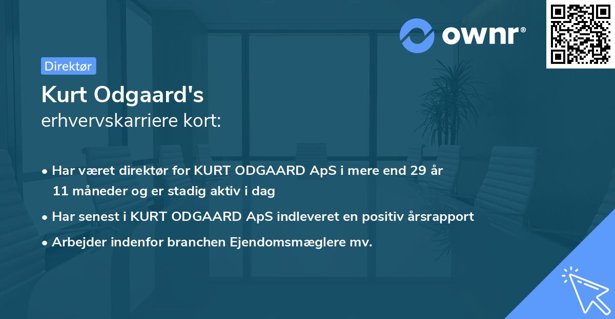 Kurt Odgaard's erhvervskarriere kort