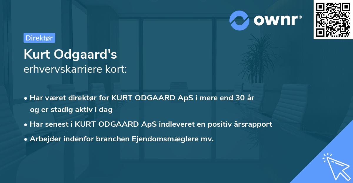 Kurt Odgaard's erhvervskarriere kort