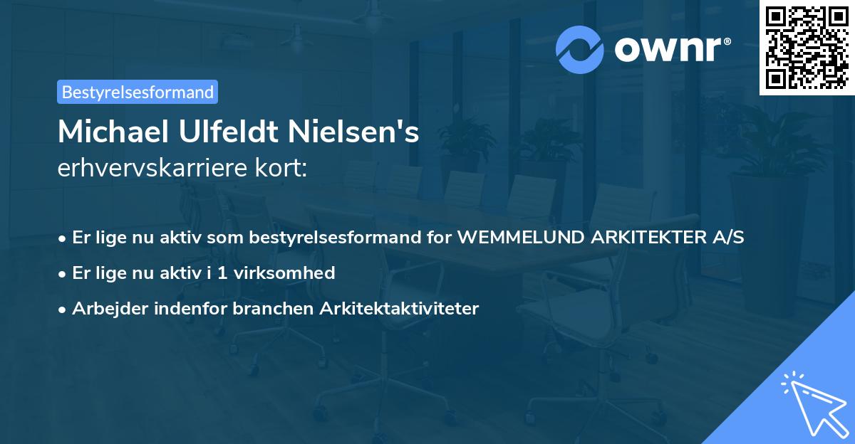 Michael Ulfeldt Nielsen's erhvervskarriere kort