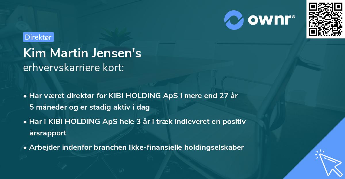 Kim Martin Jensen's erhvervskarriere kort