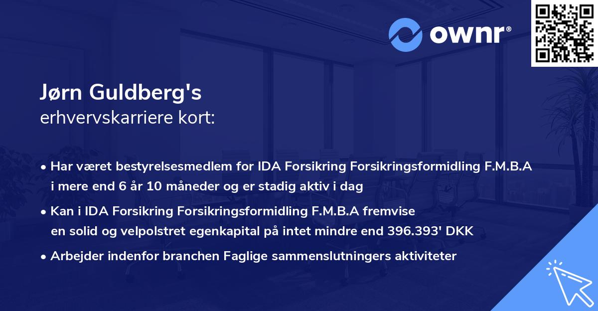Jørn Guldberg's erhvervskarriere kort