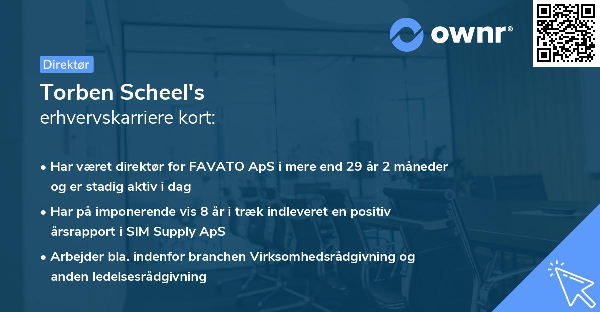 Torben Scheel's erhvervskarriere kort