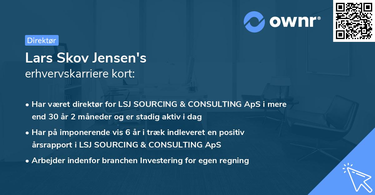 Lars Skov Jensen's erhvervskarriere kort