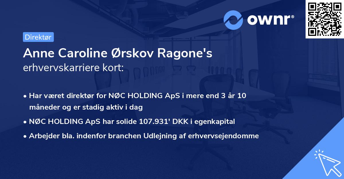 Anne Caroline Ørskov Ragone's erhvervskarriere kort